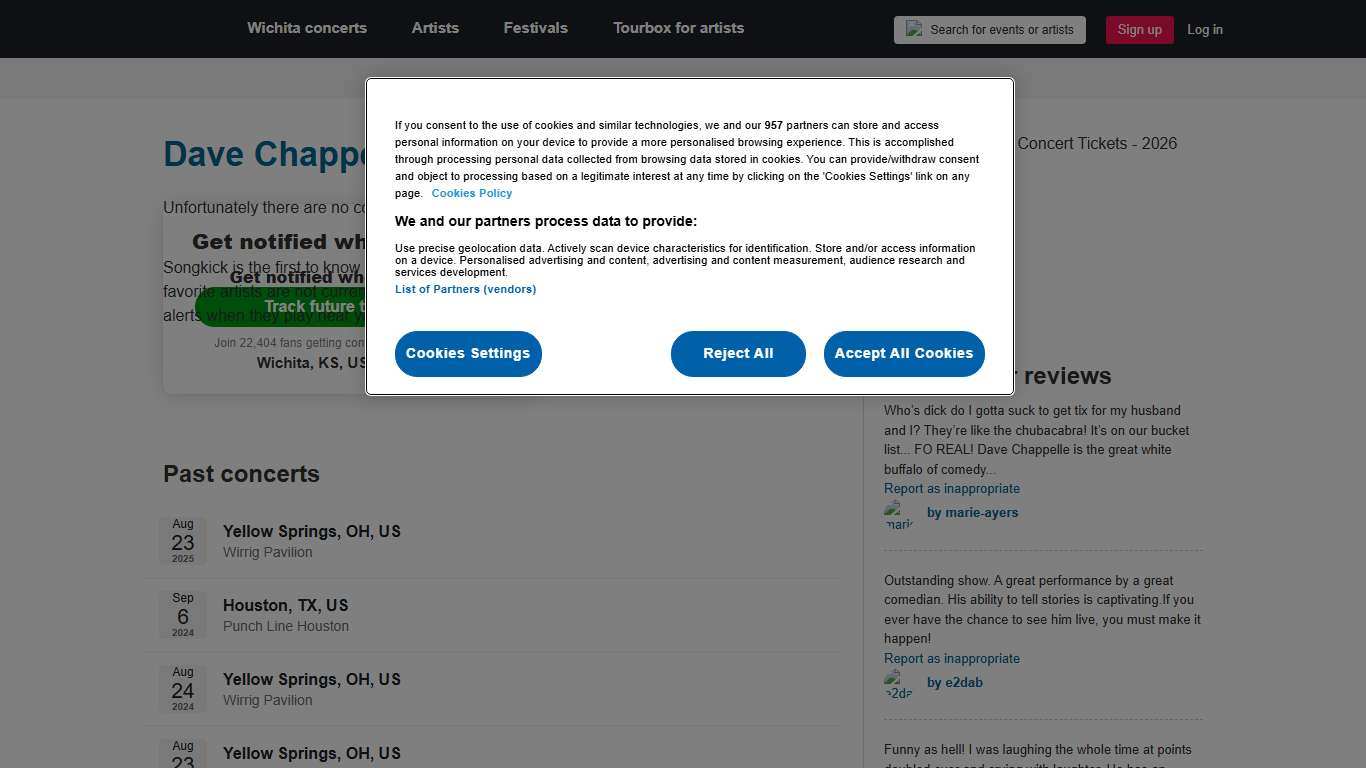 Dave Chappelle Full Tour Schedule 2026 & 2027, Tour Dates & Concerts – Songkick